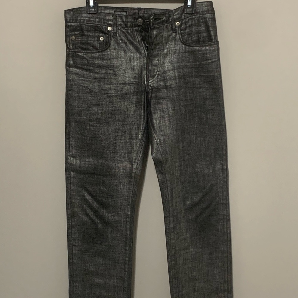 Dior Silver Coated Denim Jeans